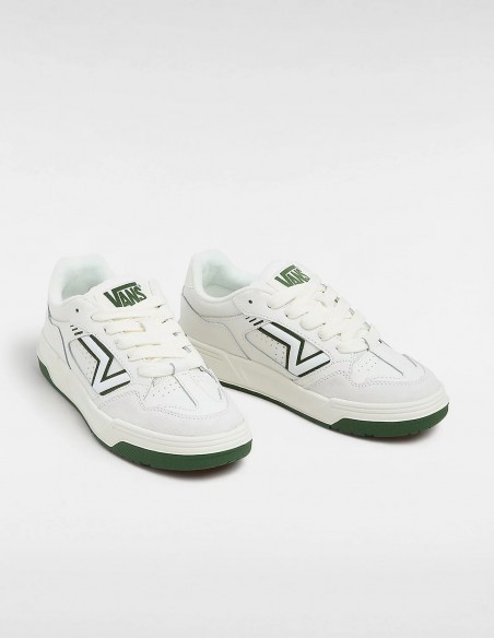 Vans Upland White/Green - Baskets Mixte Style Retro - Hylton.fr