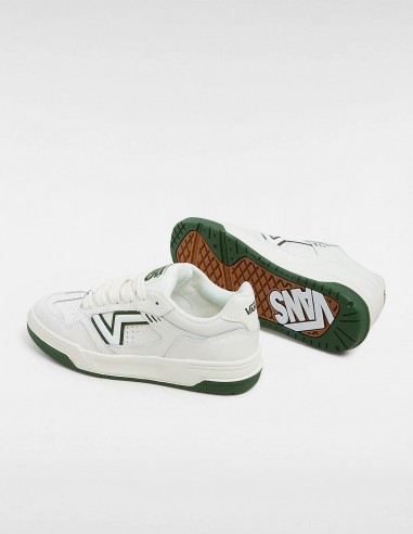 Vans Upland White/Green - Baskets Mixte Style Retro - Hylton.fr