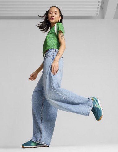 Puma Easy Rider 399028-15 - Baskets Rétro-Sport en Bleu Sarrcelle, Vert et Jaune pour Homme