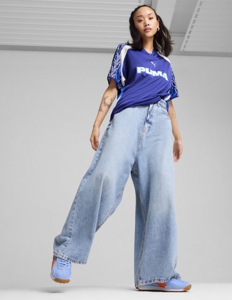 Puma Easy Rider 399028-16 - Baskets Rétro-Sport en Bleu Clair et Orange pour Homme