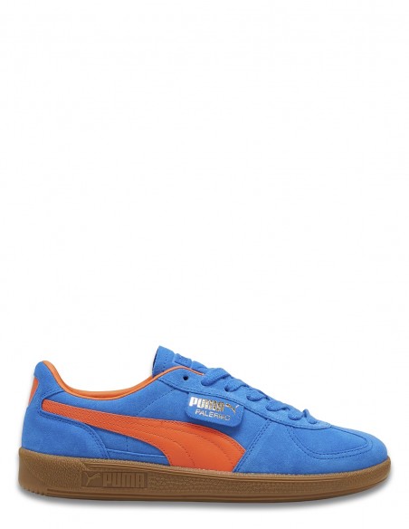Puma Palermo 396463-25 - Sneakers Homme Bleu et Orange en Daim
