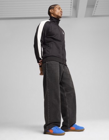 Puma Palermo 396463-25 - Sneakers Homme Bleu et Orange en Daim