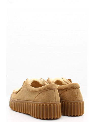 Derby Clarks Originals en suède camel avec semelle crantée pour femme