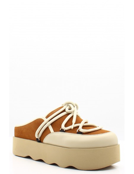 Mules Scholl Lindsay à semelle épaisse en beige et marron pour femme