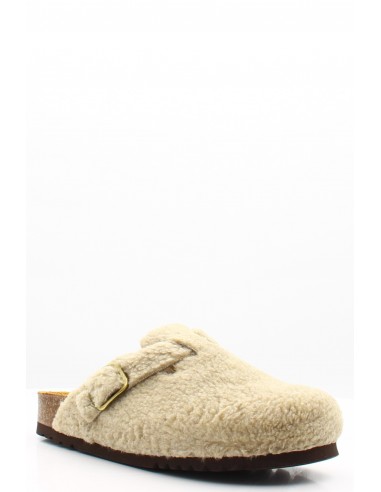 Sabots Scholl fourrés en beige avec semelle anatomique pour femme