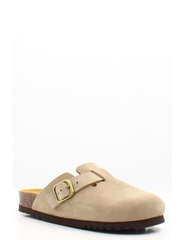 Sabots Femme FAE Scholl en suède beige avec bride ajustable pour femme