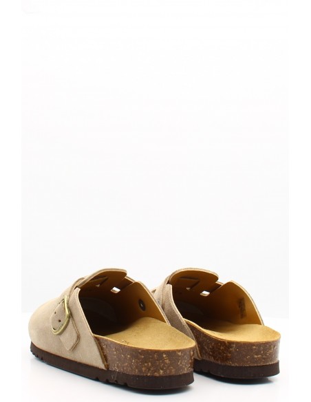 Sabots Femme FAE Scholl en suède beige avec bride ajustable pour femme