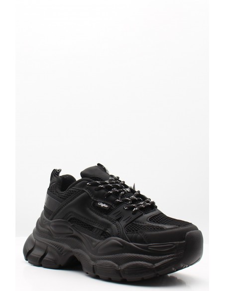 Buffalo Para Vegan Nappa Noir - Baskets Plateformes