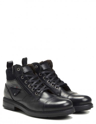 Bottines Redskins Country 2 - Bottines en cuir noir avec zip latéral pour homme