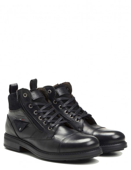 Bottines Redskins Country 2 - Bottines en cuir noir avec zip latéral pour homme