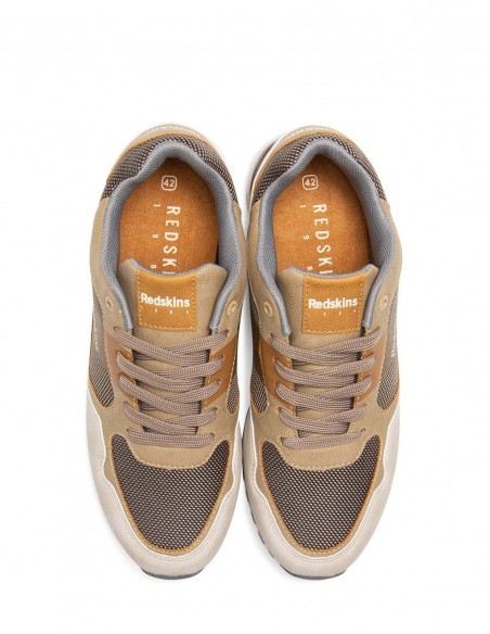 Baskets Redskins Obvious - Baskets urbaines en beige et marron pour homme