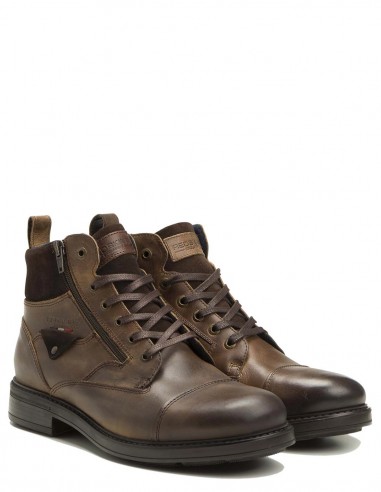Bottines Redskins Country 2 - Bottines en cuir marron tabac avec zip latéral pour homme