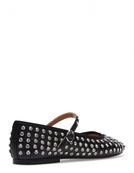 Steve Madden Vigneta-r - Ballerines noires cloutées avec bride femme