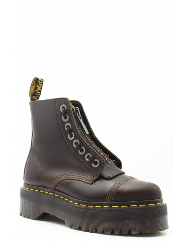 Boots Dr. Martens Sinclair en cuir taupe foncé à plateforme pour femme