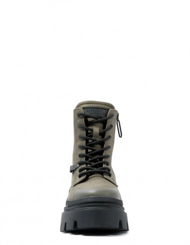 Bottines Palladium en toile kaki avec semelle épaisse pour femme