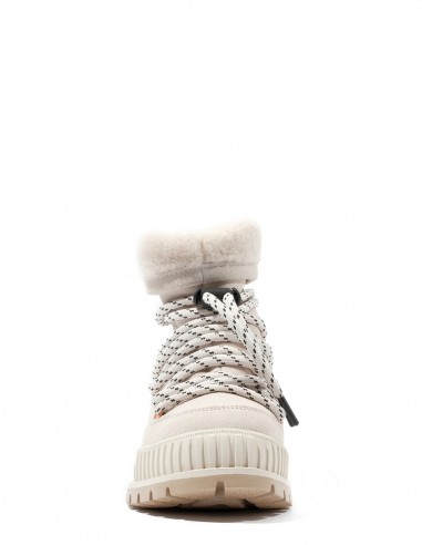 Boots Femme Palladium fourrées beige avec semelle crantée pour femme