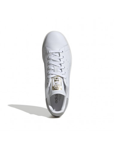 Sneakers Adidas Stan Smith blanches et empiècement suède gris homme