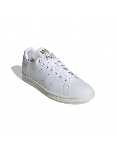 Sneakers Adidas Stan Smith blanches et empiècement suède gris homme