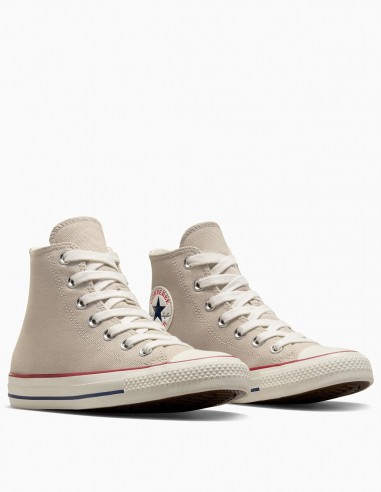 Sneakers Converse Chuck High Beige en toile beige pour femme