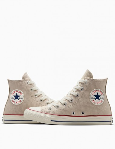 Sneakers Converse Chuck High Beige en toile beige pour femme