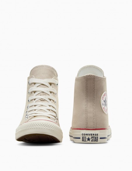 Sneakers Converse Chuck High Beige en toile beige pour femme
