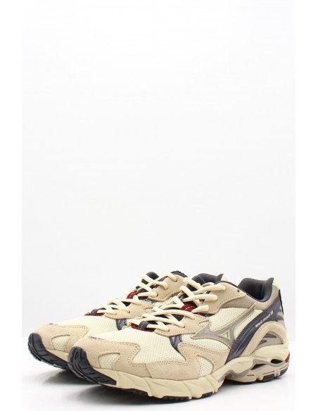 Sneakers Mizuno Wave Rider 10 Beige/Rouge - hylton.fr