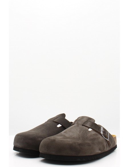 Sabots Scholl Olivier en suède taupe avec bride ajustable pour homme