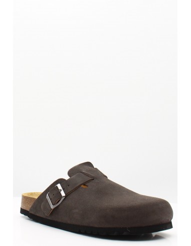 Sabots Scholl Olivier en suède taupe avec bride ajustable pour homme