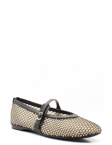 Ballerines Steve Madden Rejoice-R noires et mesh avec bride pour femme