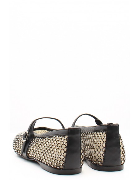 Ballerines Steve Madden Rejoice-R noires et mesh avec bride pour femme