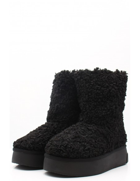 Bottes Fourrure Noires Colors of California - Hylton.fr
