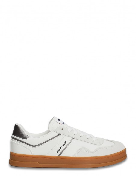 Baskets Tommy Hilfiger - Baskets blanches en cuir avec semelle femme