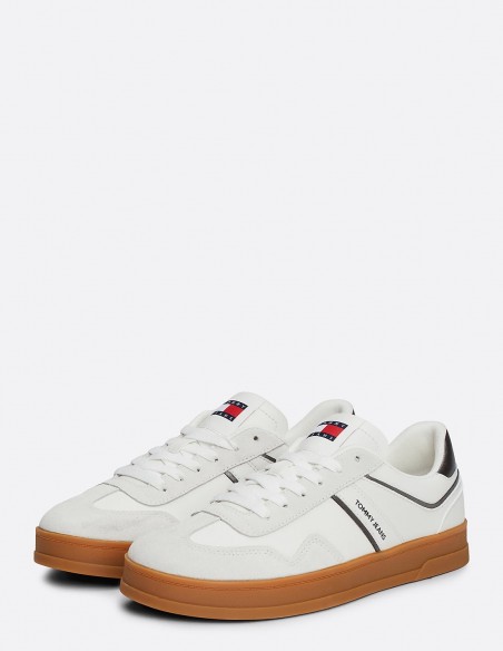 Baskets Tommy Hilfiger - Baskets blanches en cuir avec semelle femme