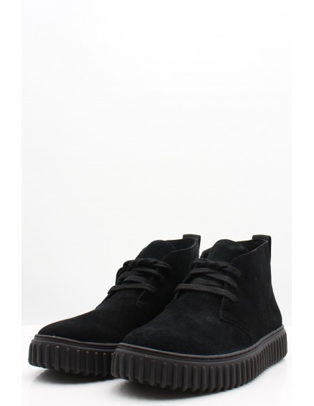 Bottines Clarks Originals Torhill DB en suède noir avec semelle crantée