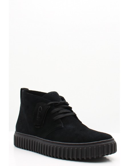 Bottines Clarks Originals Torhill DB en suède noir avec semelle crantée