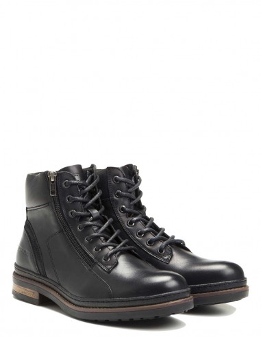 Bottines Redskins ST761 Tirso en cuir noir avec zip latéral pour homme