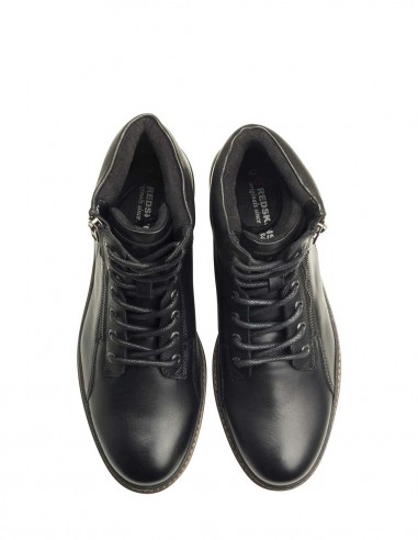 Bottines Redskins ST761 Tirso en cuir noir avec zip latéral pour homme