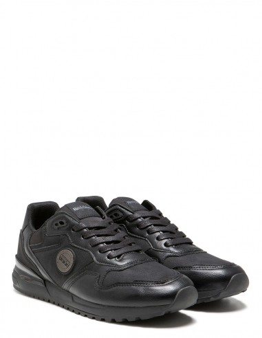 Baskets Redskins ST271 en cuir noir avec détails en textile pour homme