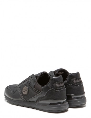 Baskets Redskins ST271 en cuir noir avec détails en textile pour homme