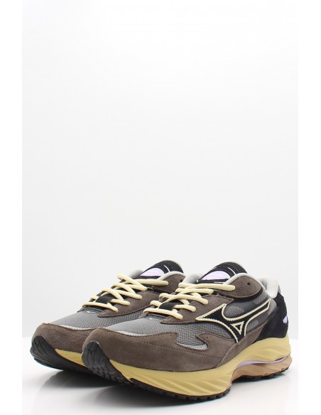 Baskets Mizuno Wave Rider B couleur marron, beige et noir pour homme