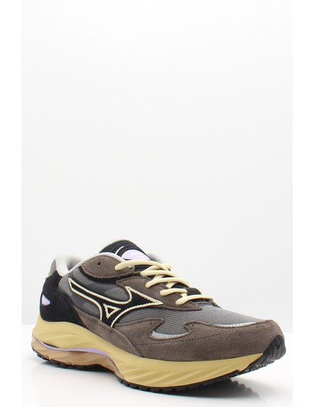 Baskets Mizuno Wave Rider B couleur marron, beige et noir pour homme