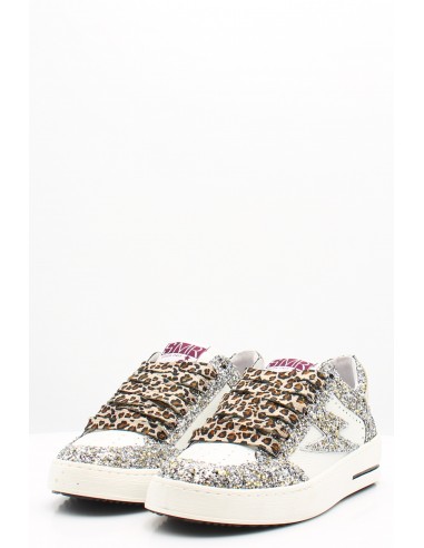 Baskets Semerdjian Noubar Glitter avec paillettes et lacets léopard