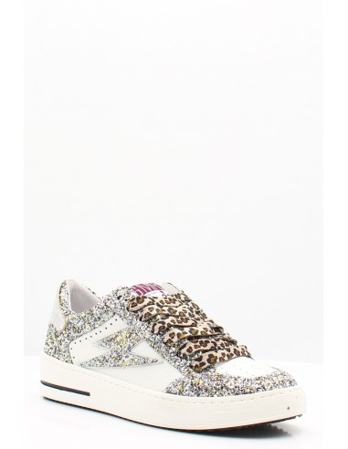 Baskets Semerdjian Noubar Glitter avec paillettes et lacets léopard