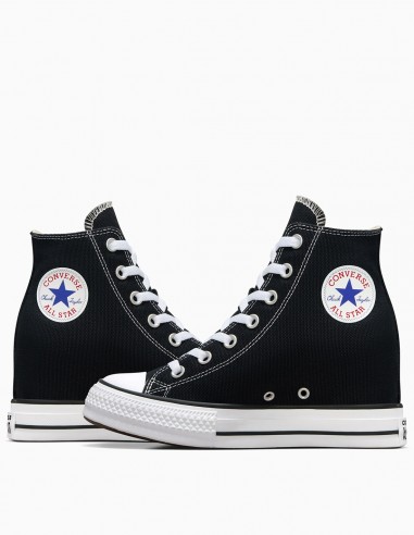 Sneakers Converse Chuck Iteration Hi noires montantes et compensées