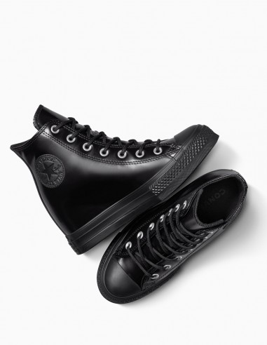 Sneakers Femme Chuck Iteration Other High Compensées Cuir Noir