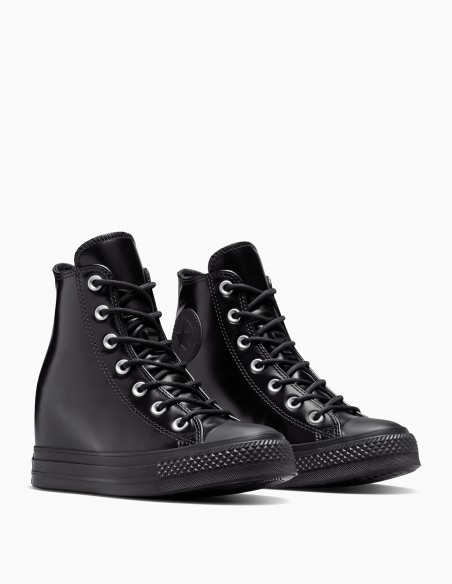 Sneakers Femme Chuck Iteration Other High Compensées Cuir Noir