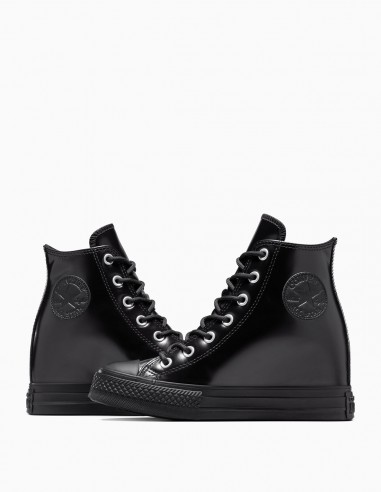 Sneakers Femme Chuck Iteration Other High Compensées Cuir Noir