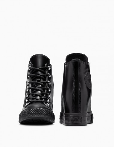 Sneakers Femme Chuck Iteration Other High Compensées Cuir Noir