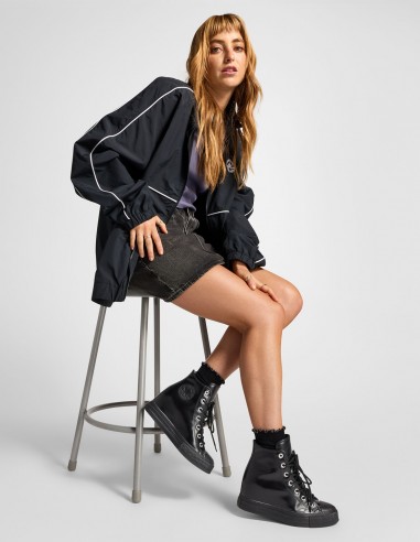 Sneakers Femme Chuck Iteration Other High Compensées Cuir Noir