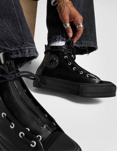 Baskets Converse Ctas Lift Hi - Baskets montantes en cuir noir avec zip